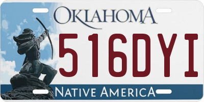 OK license plate 516DYI