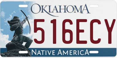 OK license plate 516ECY