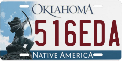 OK license plate 516EDA