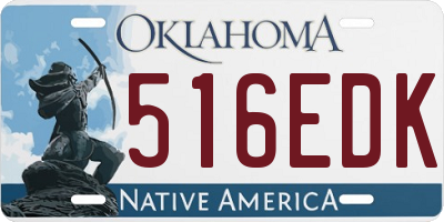 OK license plate 516EDK