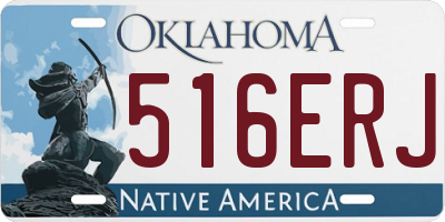 OK license plate 516ERJ