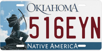 OK license plate 516EYN