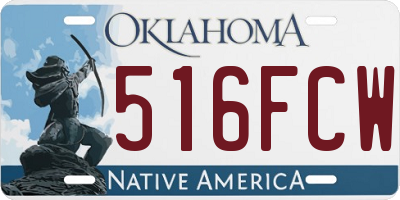 OK license plate 516FCW