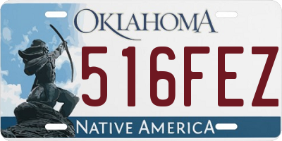 OK license plate 516FEZ