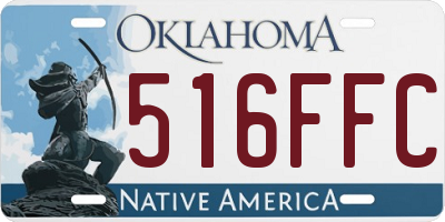 OK license plate 516FFC