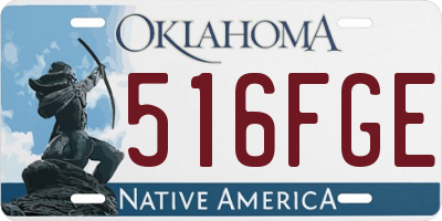 OK license plate 516FGE