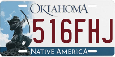 OK license plate 516FHJ