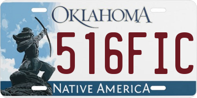 OK license plate 516FIC