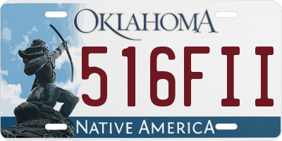 OK license plate 516FII