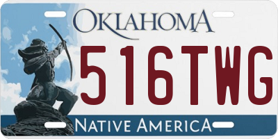 OK license plate 516TWG