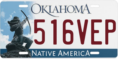 OK license plate 516VEP