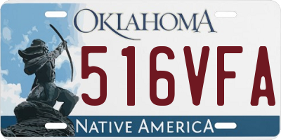 OK license plate 516VFA