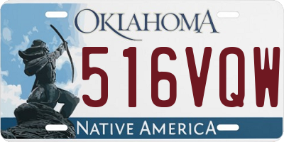 OK license plate 516VQW