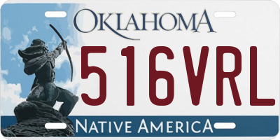 OK license plate 516VRL