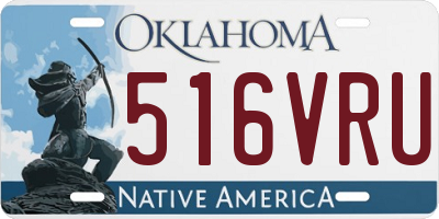 OK license plate 516VRU