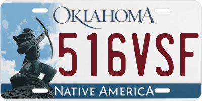 OK license plate 516VSF