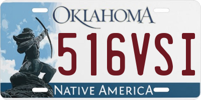 OK license plate 516VSI