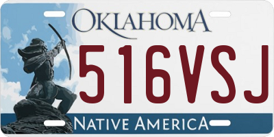 OK license plate 516VSJ