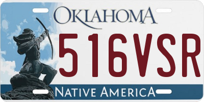 OK license plate 516VSR