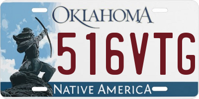 OK license plate 516VTG
