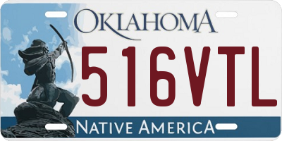 OK license plate 516VTL