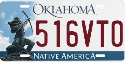 OK license plate 516VTO