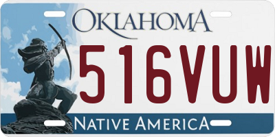 OK license plate 516VUW