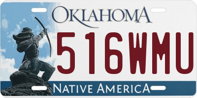 OK license plate 516WMU