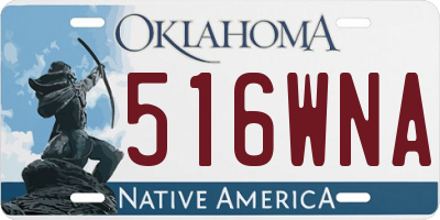 OK license plate 516WNA