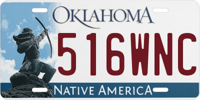 OK license plate 516WNC