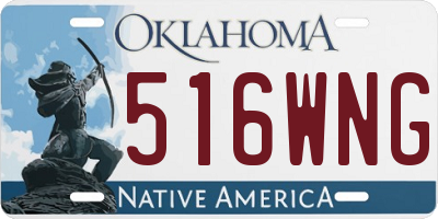 OK license plate 516WNG