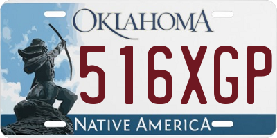 OK license plate 516XGP