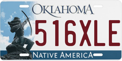 OK license plate 516XLE