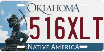 OK license plate 516XLT
