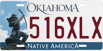 OK license plate 516XLX