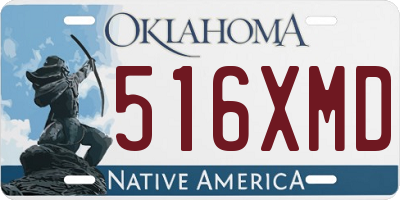 OK license plate 516XMD