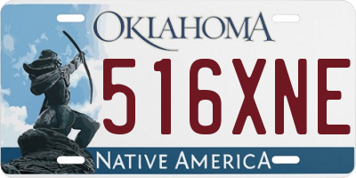 OK license plate 516XNE