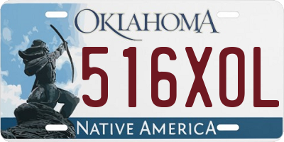 OK license plate 516XOL