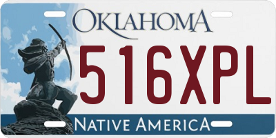 OK license plate 516XPL