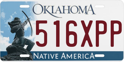 OK license plate 516XPP
