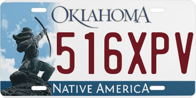 OK license plate 516XPV