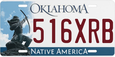 OK license plate 516XRB