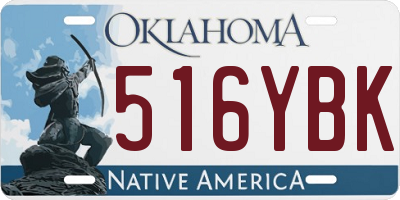 OK license plate 516YBK