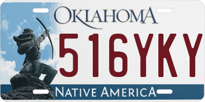 OK license plate 516YKY
