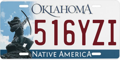 OK license plate 516YZI