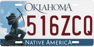 OK license plate 516ZCQ