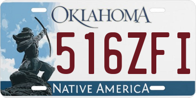 OK license plate 516ZFI