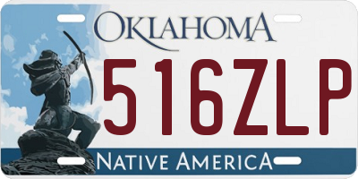 OK license plate 516ZLP