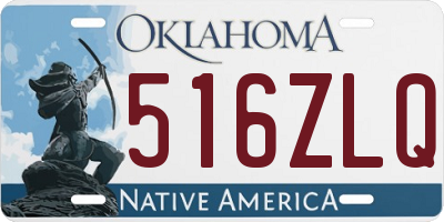OK license plate 516ZLQ