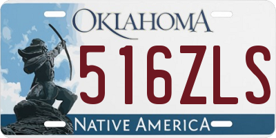 OK license plate 516ZLS